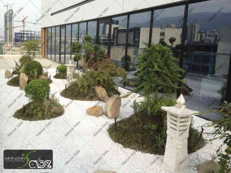 عکسی از پروژه تراس سبز باغ ژاپنی ملاصدرا در خال نمایش گیاهان بیرون پروژه