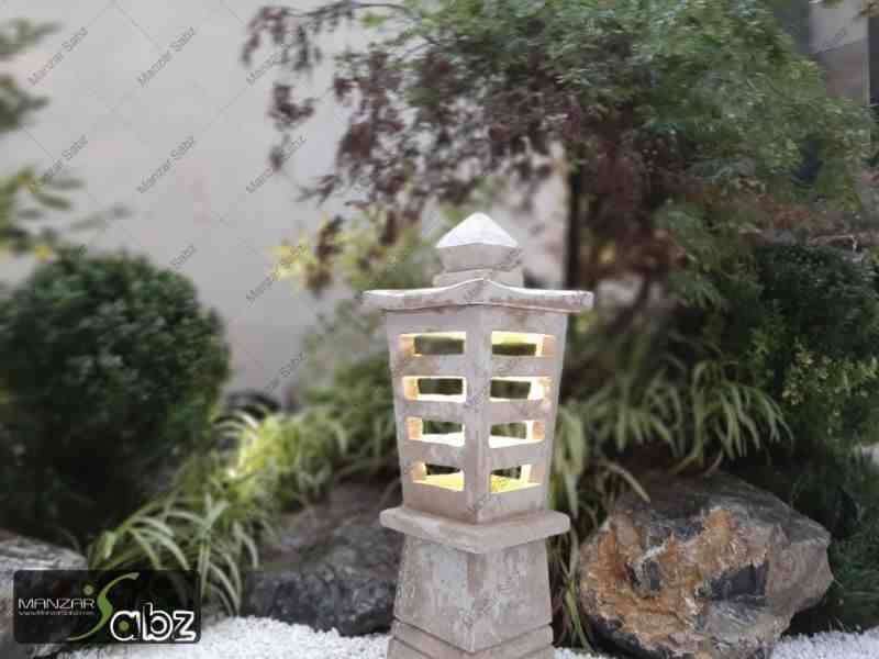عکسی از پروژه باغ ژاپنی نسترن (پاسیو سبز) در نمایش لامپ داخل پروژه