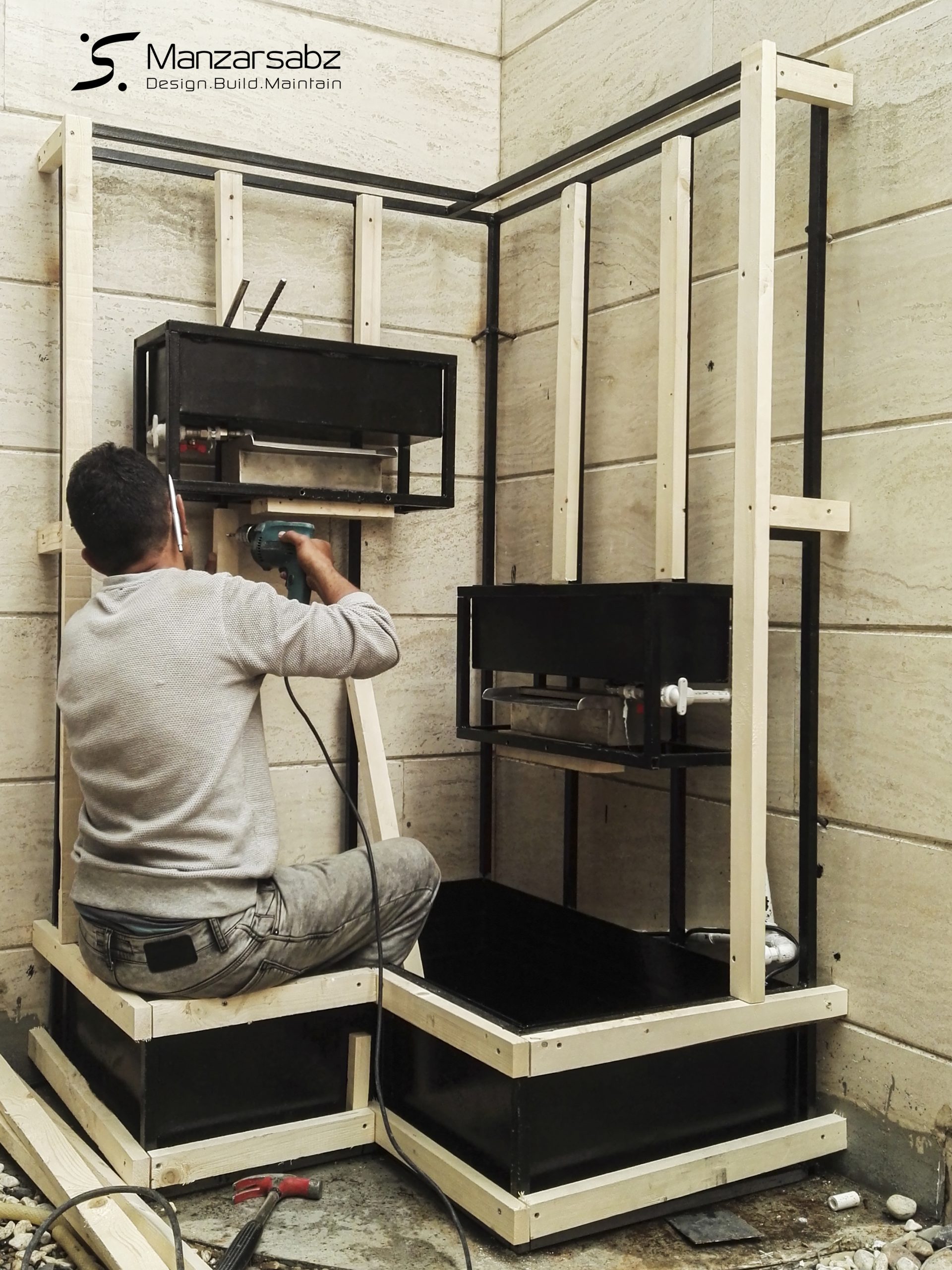 آبنما چوبی زعفرانیه قبل آبنما چوبی زعفرانیه قبل