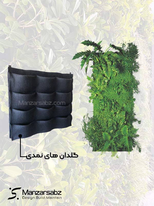  اجرای دیوار سبز نمدی 