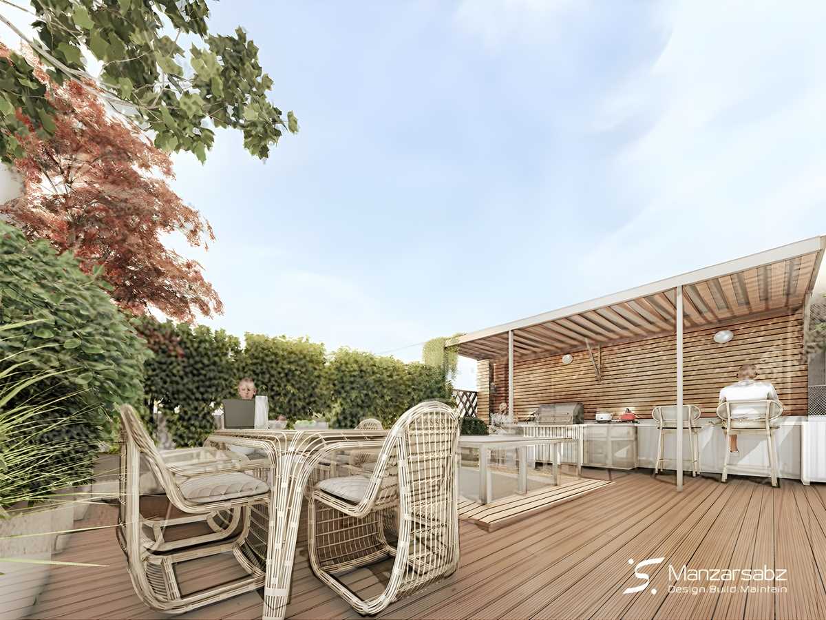 طراحی روف گاردن سعادت آباد