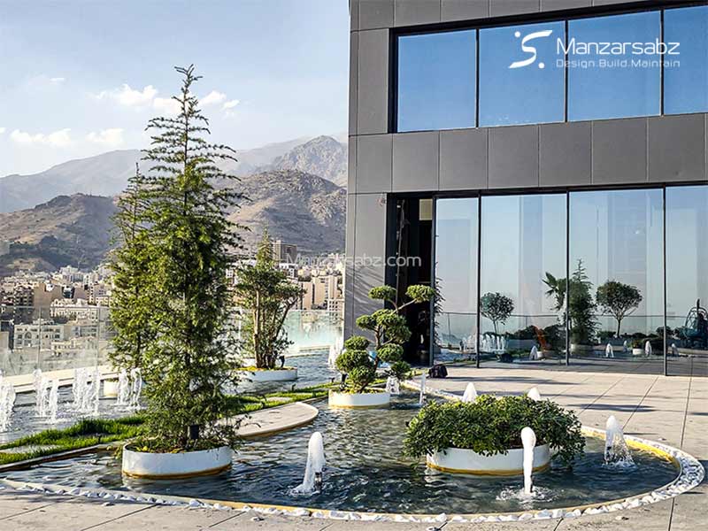 طراحی تراس سبز
