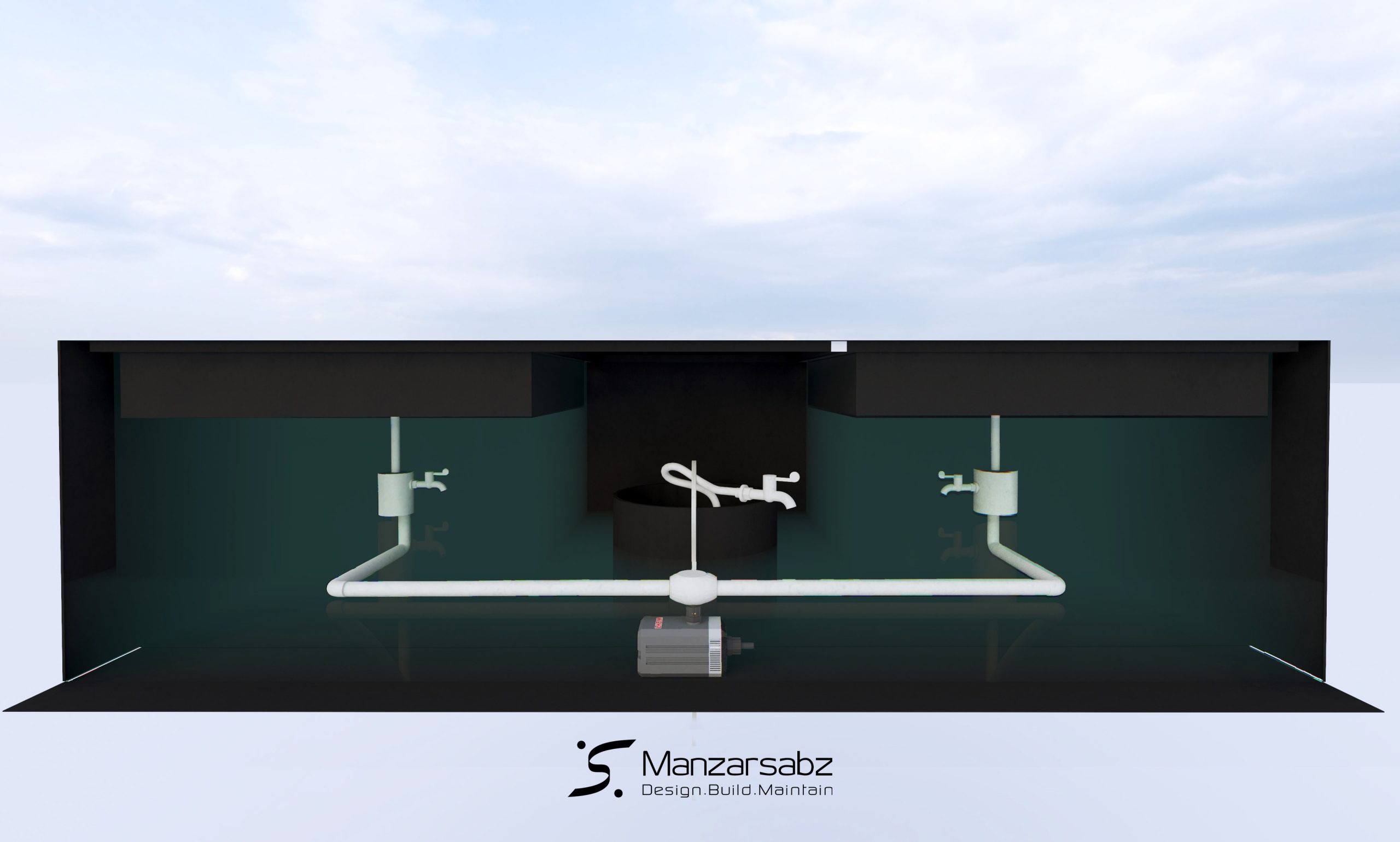 ایزولاسیون و ضد آب سازی زیر ساخت آبنمای مدرن