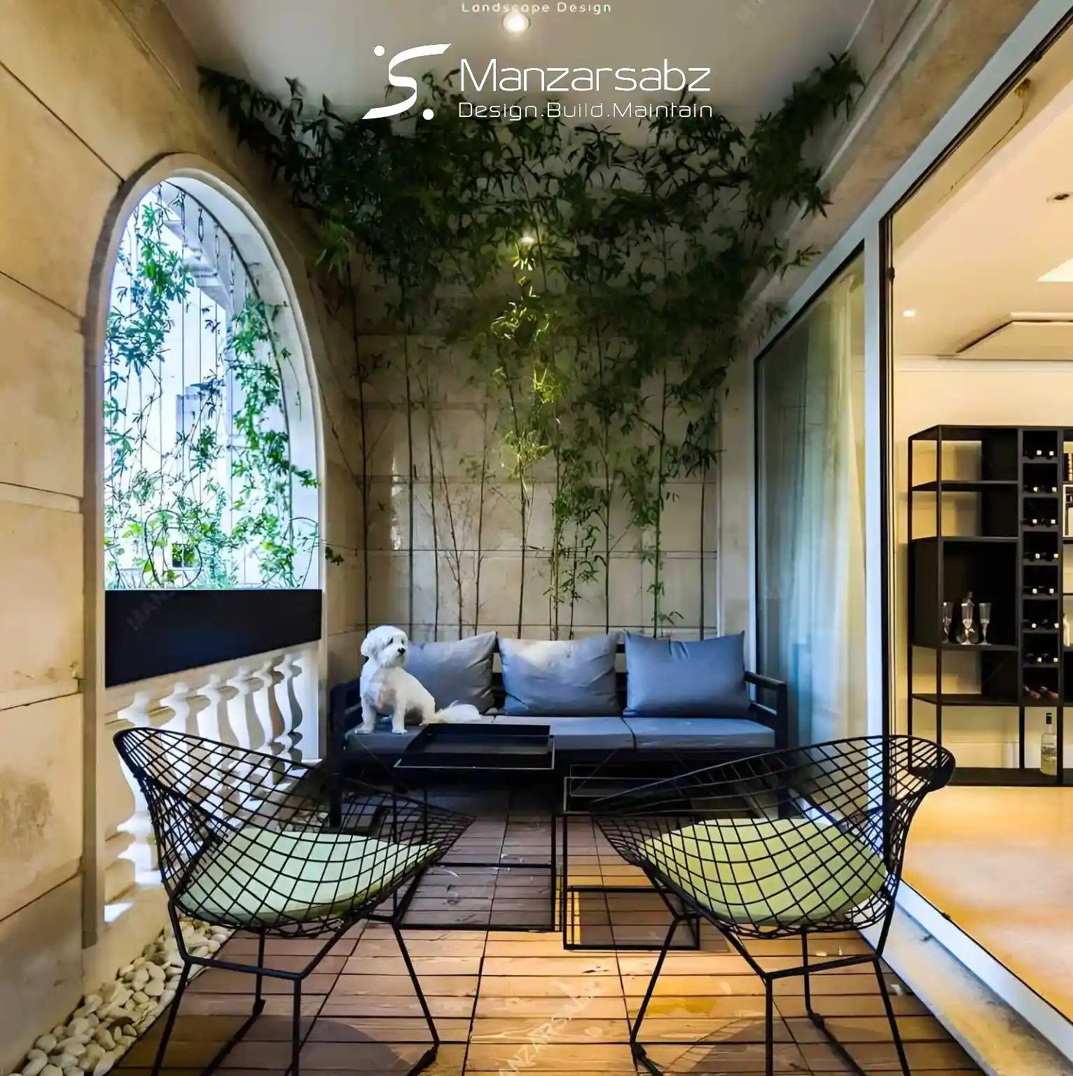 مهندسی فضا در طراحی بالکن سبز؛ فراتر از یک چیدمان ساده