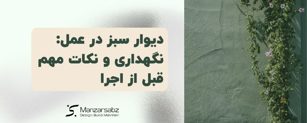 دیوار سبز در عمل: نگهداری و نکات مهم قبل از اجرا