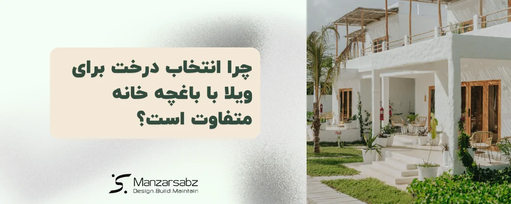 چرا انتخاب درخت برای ویلا با باغچه خانه متفاوت است؟