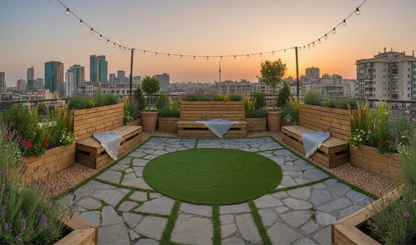 5 گام سریع برای اجرای روف گاردن ساده و ارزان